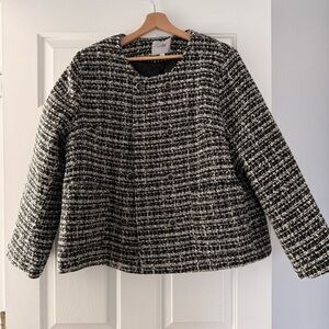 Chic Black and White Tweed Jacket